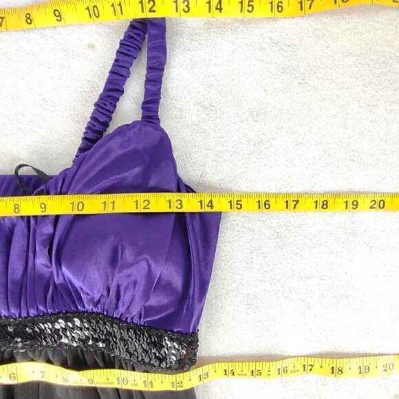 EnFocus Studio Purple Black Knee Length Sequins Dress, Formal, Prom, Size 12 - Picture 8 of 10